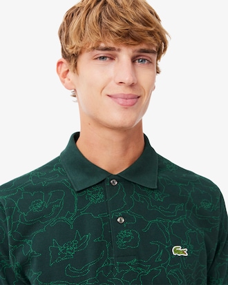 Men's Classic Fit Flower Print L.12.12 Polo