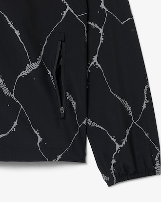 Reflective Crocodile Print Tennis Jacket