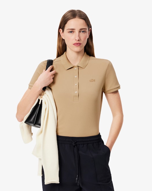 Women's L.12.D Slim Fit Stretch Mini Piqu&eacute; Polo