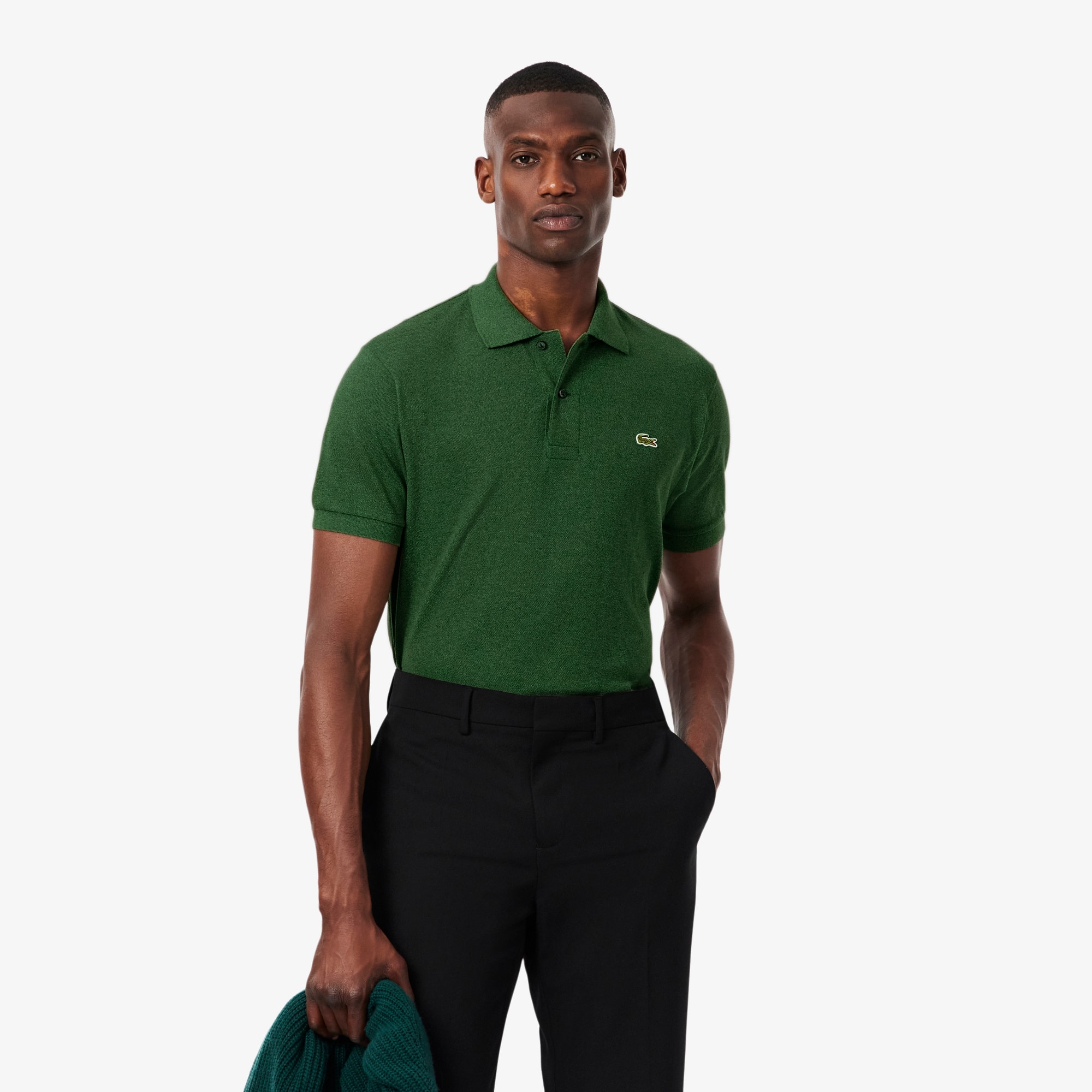 Lacoste Men's Classic Fit L.12.12 Heavy Piqué Polo - S - 3 In Green
