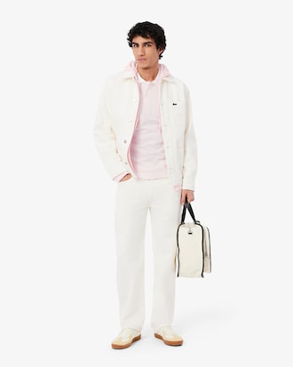 Men's Classic Fit L.12.12 Striped Petit Piqué Polo