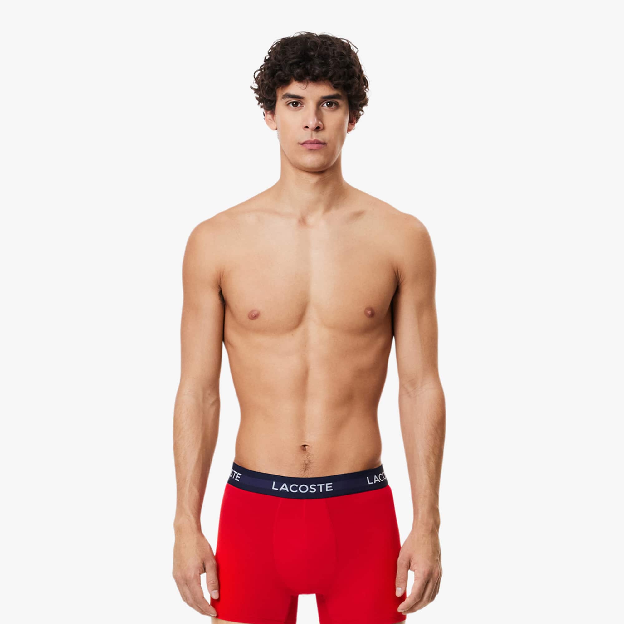 トランクス Lacoste Men's Boxer Brief 3-Pack 5H3389-031 Men's 3-Pack Microfiber Trunks - Underwear & Loungewear