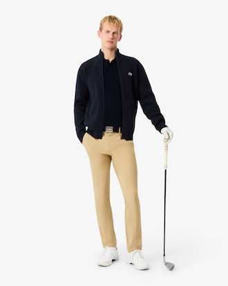 Su&eacute;ter de Tejido Acanalado con Cierre para Golf