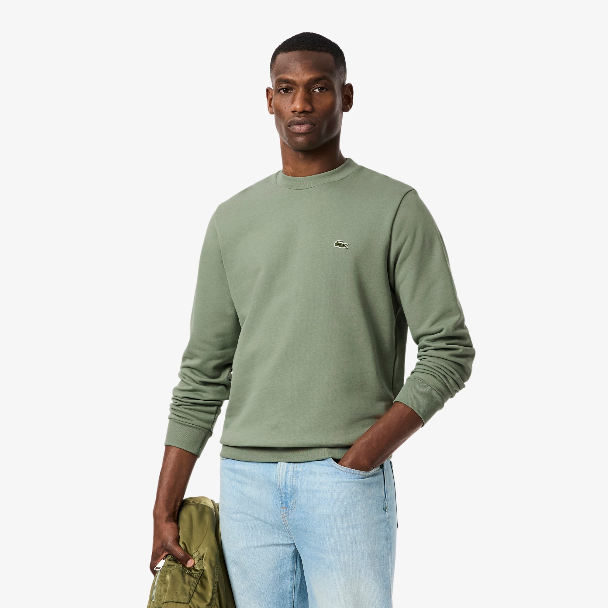 Lacoste Men's Classic Fit Fleece Sweatshirt - 4xl - 9 In Green