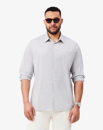 Slim Fit Striped Stretch Poplin Shirt