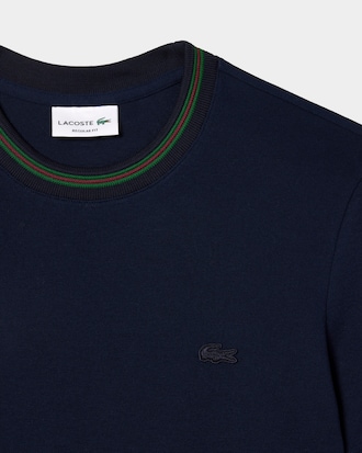 Men's Stripe Collar Stretch Piqué T-Shirt
