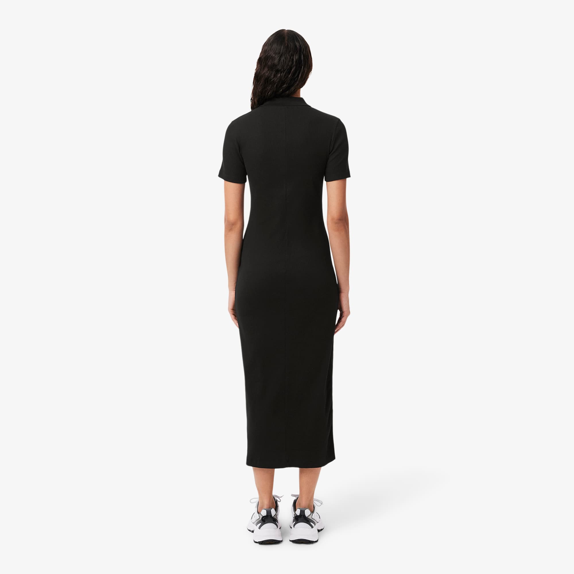 Women's Long Ribbed Cotton Polo Dress - Dresses - New In 2026
