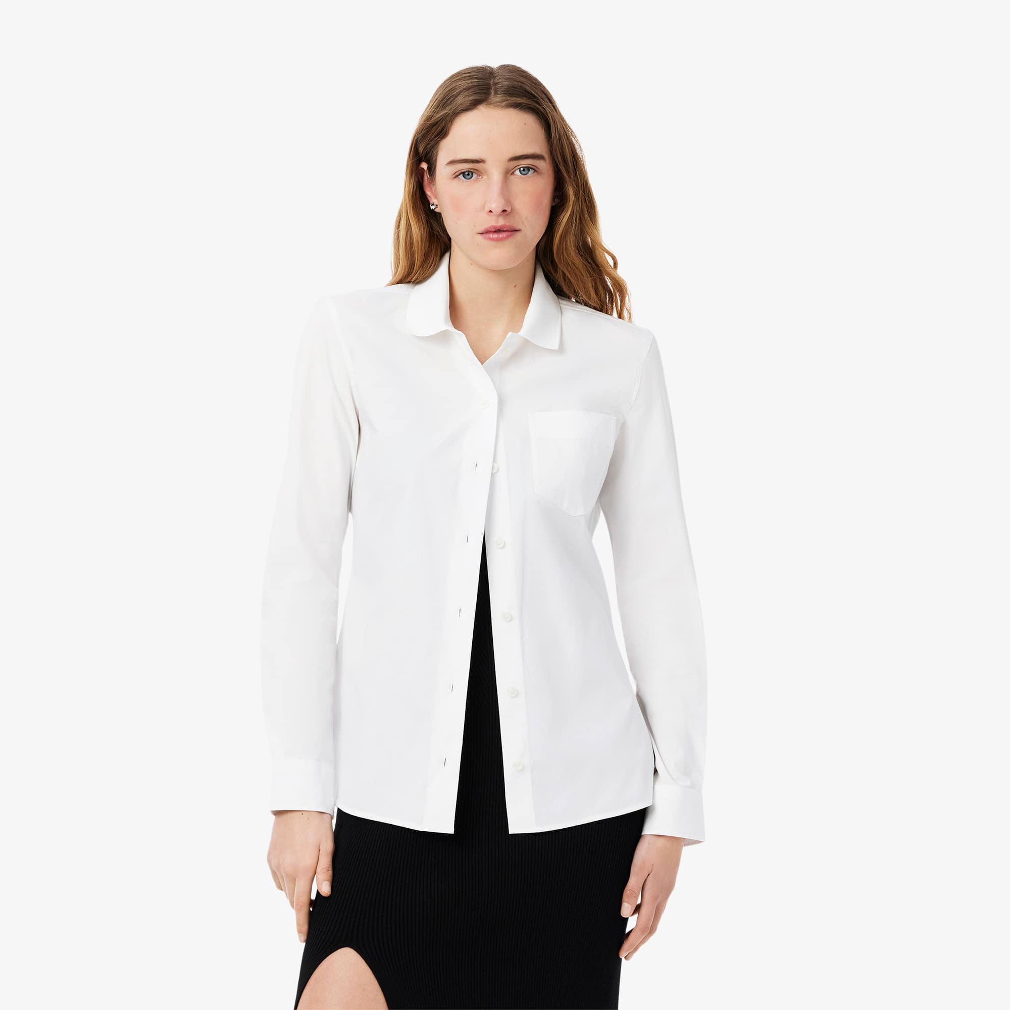 Lacoste Women's Slim Fit Stretch Poplin Shirt