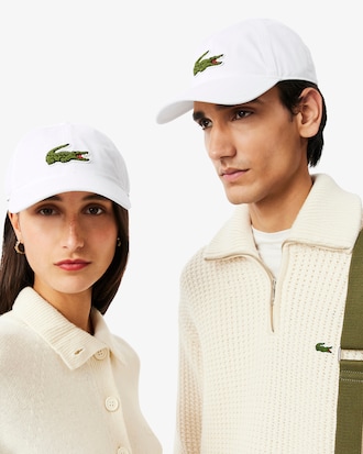 Unisex Crocodile Badge Cotton Twill Cap