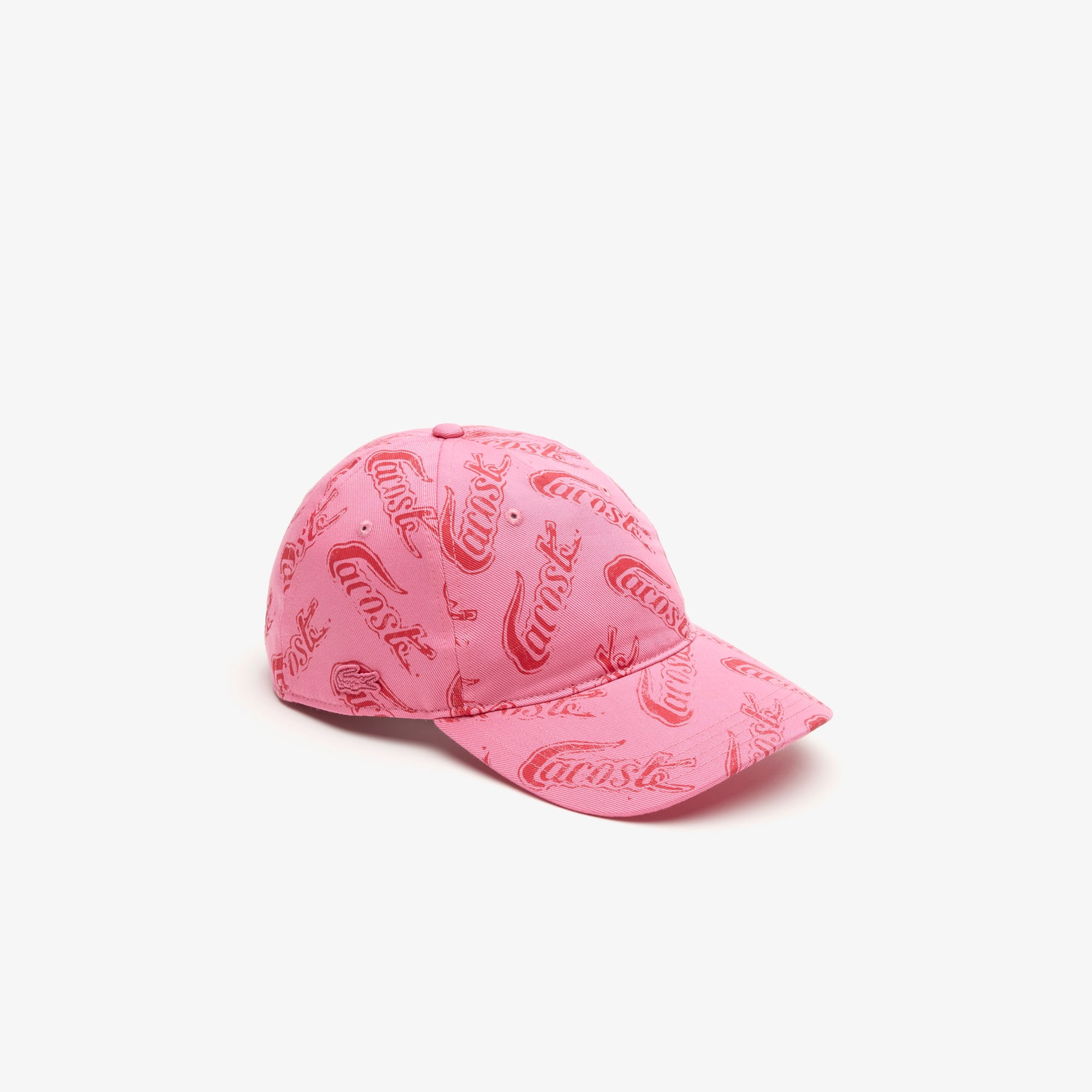 Lacoste Unisex Organic Cotton Vintage Print Cap - One Size In Pink