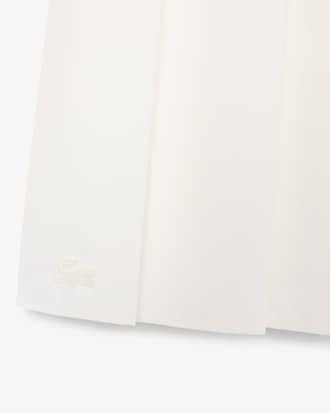 Pleated Petit Piqu&eacute; Effect Midi Skirt