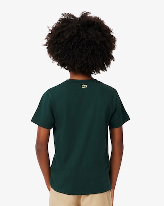 Boys' Crocodile Print Cotton T-Shirt