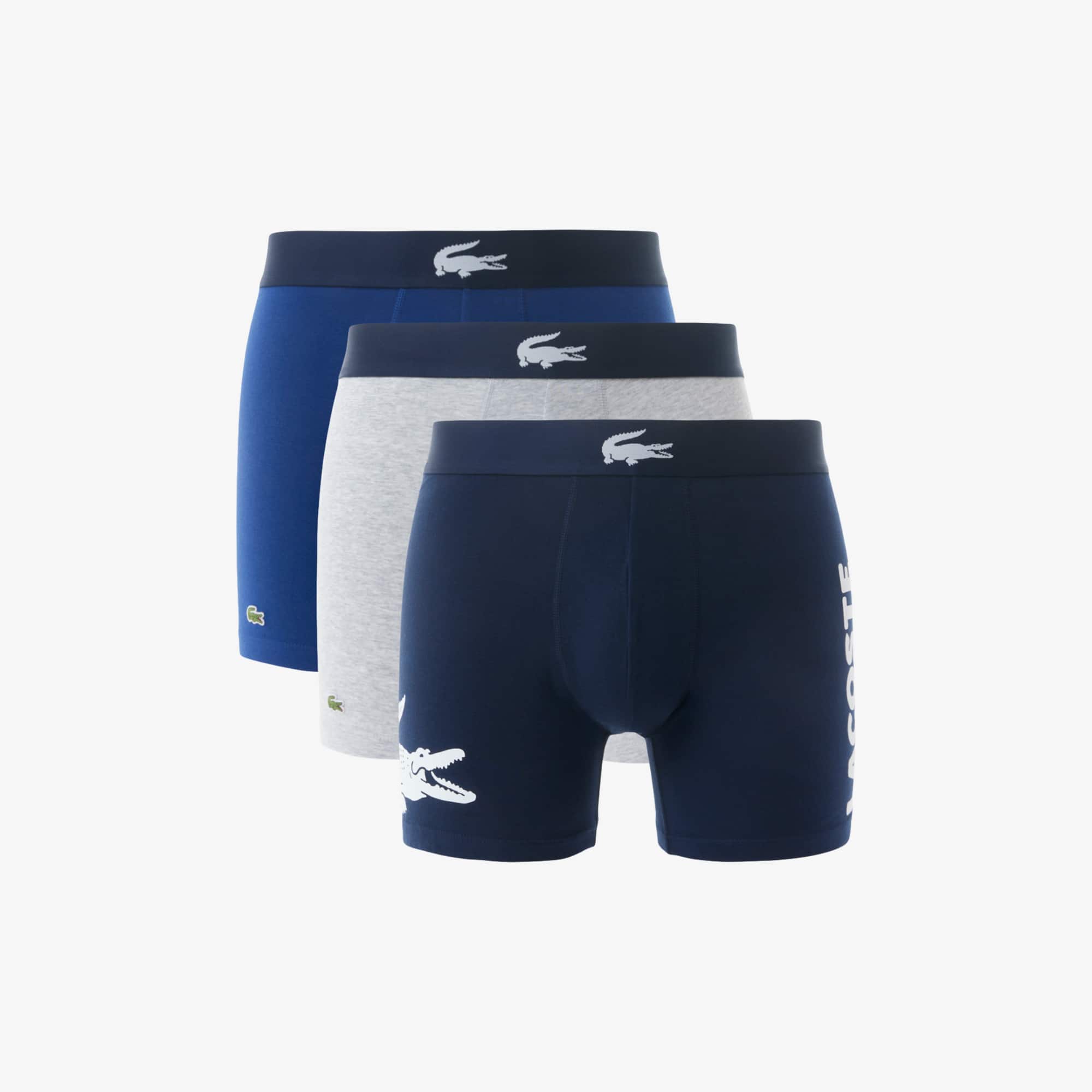 LACOSTE  BOXER  BRIEF  3PACK 　新品　未使用 Lacoste, 3 Pk Colours Mens Microfiber Boxer Briefs Assorted Colors