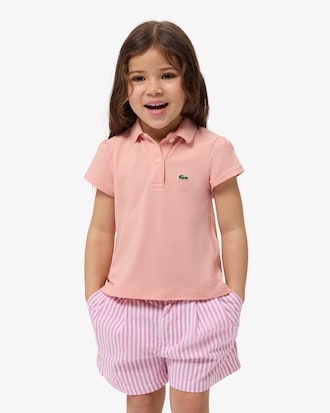 Girls' Scalloped Collar Piqu&eacute; Polo