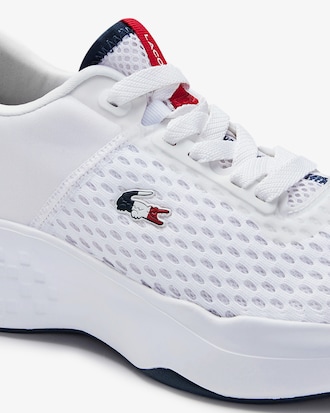 Women's Court-Drive Tricolor Textile Sneakers