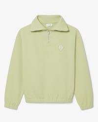 Sweatshirt loose fit col zipp&eacute; en Piqu&eacute;