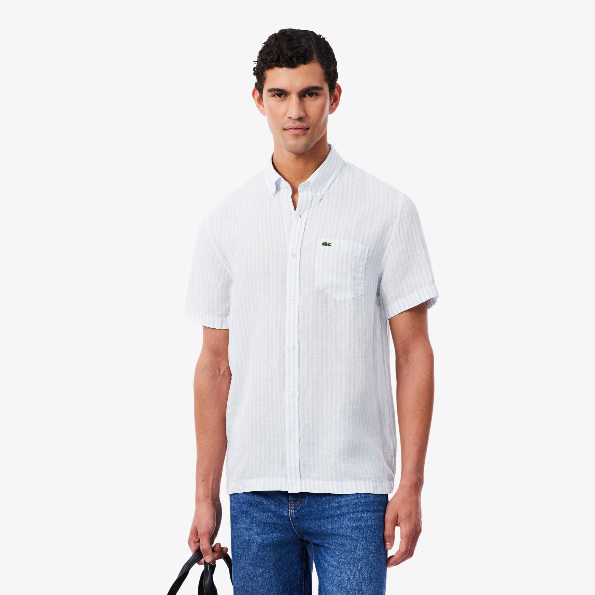 Men's Regular Fit Short Sleeve Linen Shirt