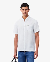 Men's Regular Fit Short Sleeve Linen Shirt