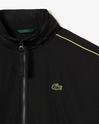 Men's Contrast Details Water-Resistant Zip-Up Jacket
