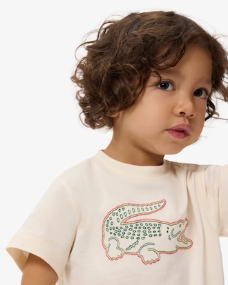 Playera de Algod&oacute;n con Bordado de Cocodrilo