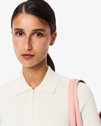 Women's 3D Ribbed Knit Polo