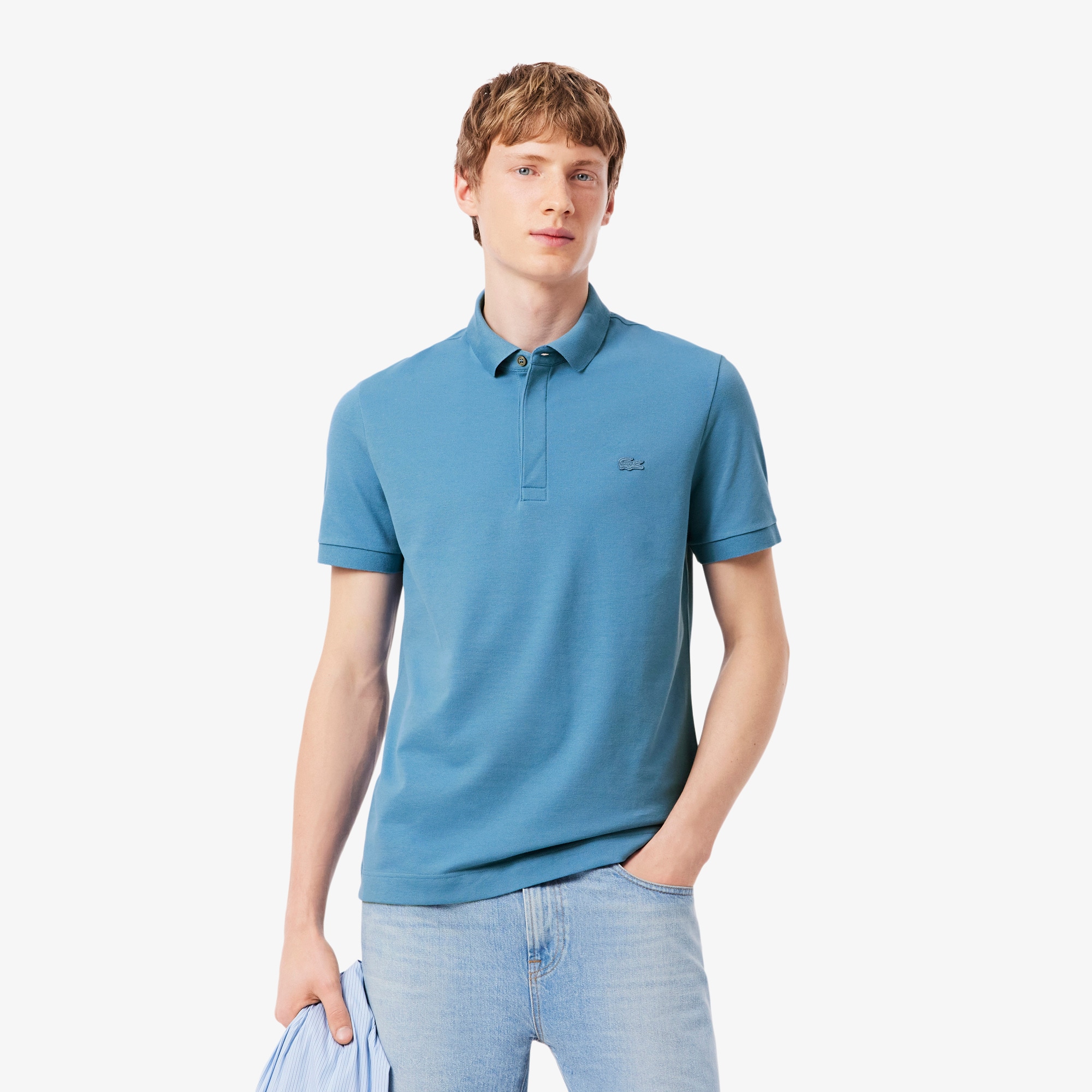 Lacoste Men's Regular Fit Paris Stretch PiquÃ© Polo