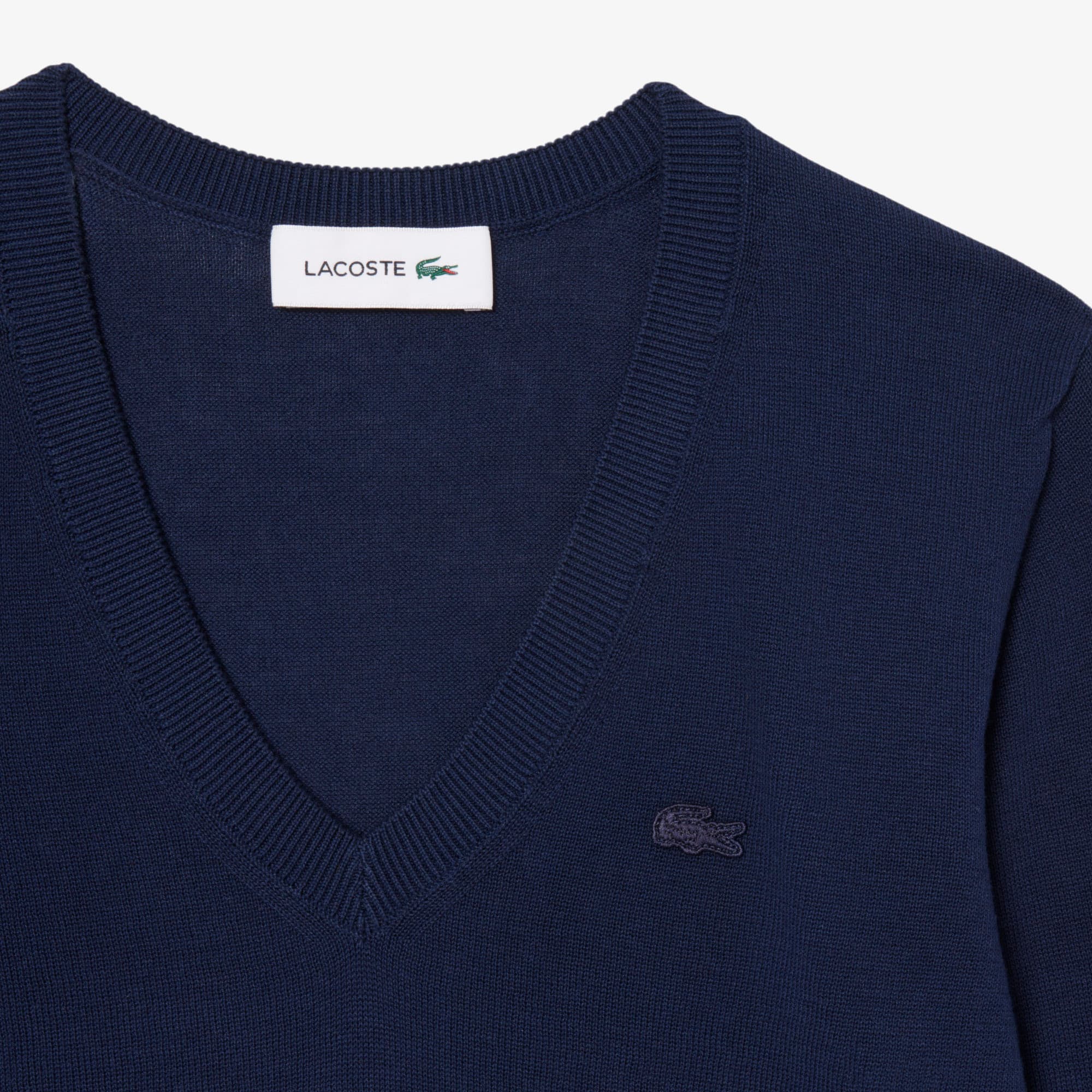 Seamless Knit V Neck Sweater