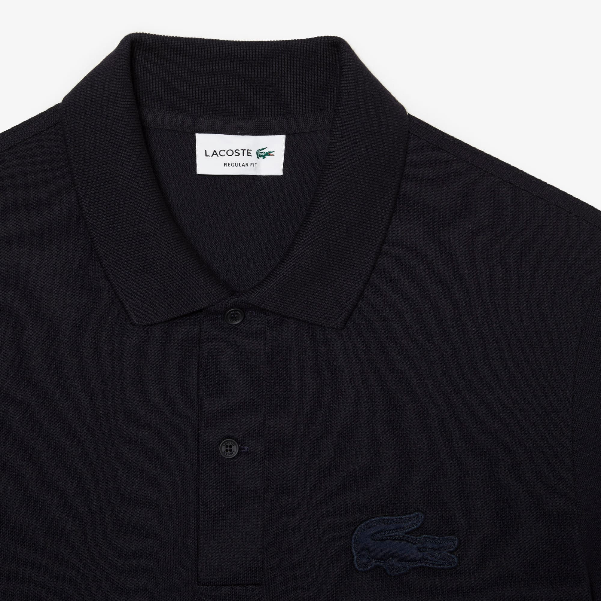Men's Regular Fit Quilted Crocodile Badge Polo - Polo Shirts - New
