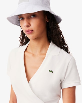 Polo de Mini Piqué Elástico Cruzado para Mujer