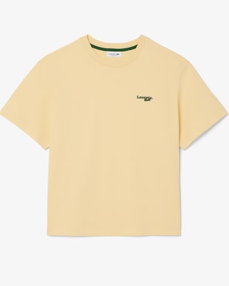 Women's Oversized Short Cut Cotton Logo T-Shirt