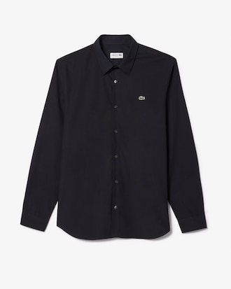 Camisa para hombre slim fit de popel&iacute;n el&aacute;stico