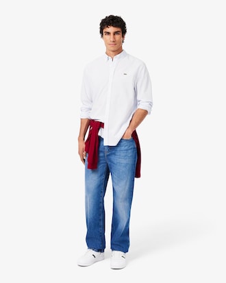 Camisa de Popelina de Cuadros de Corte Regular