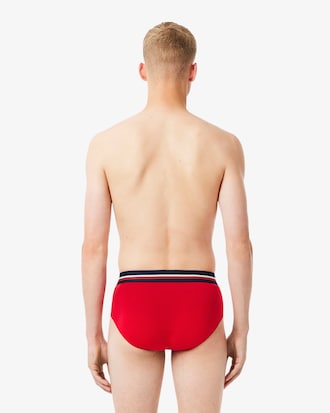 Men's 3-Pack Logo Waist Cotton Briefs