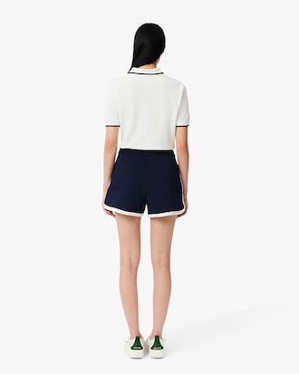 Pantal&oacute;n corto de piqu&eacute; el&aacute;stico Tennis Heritage para mujer