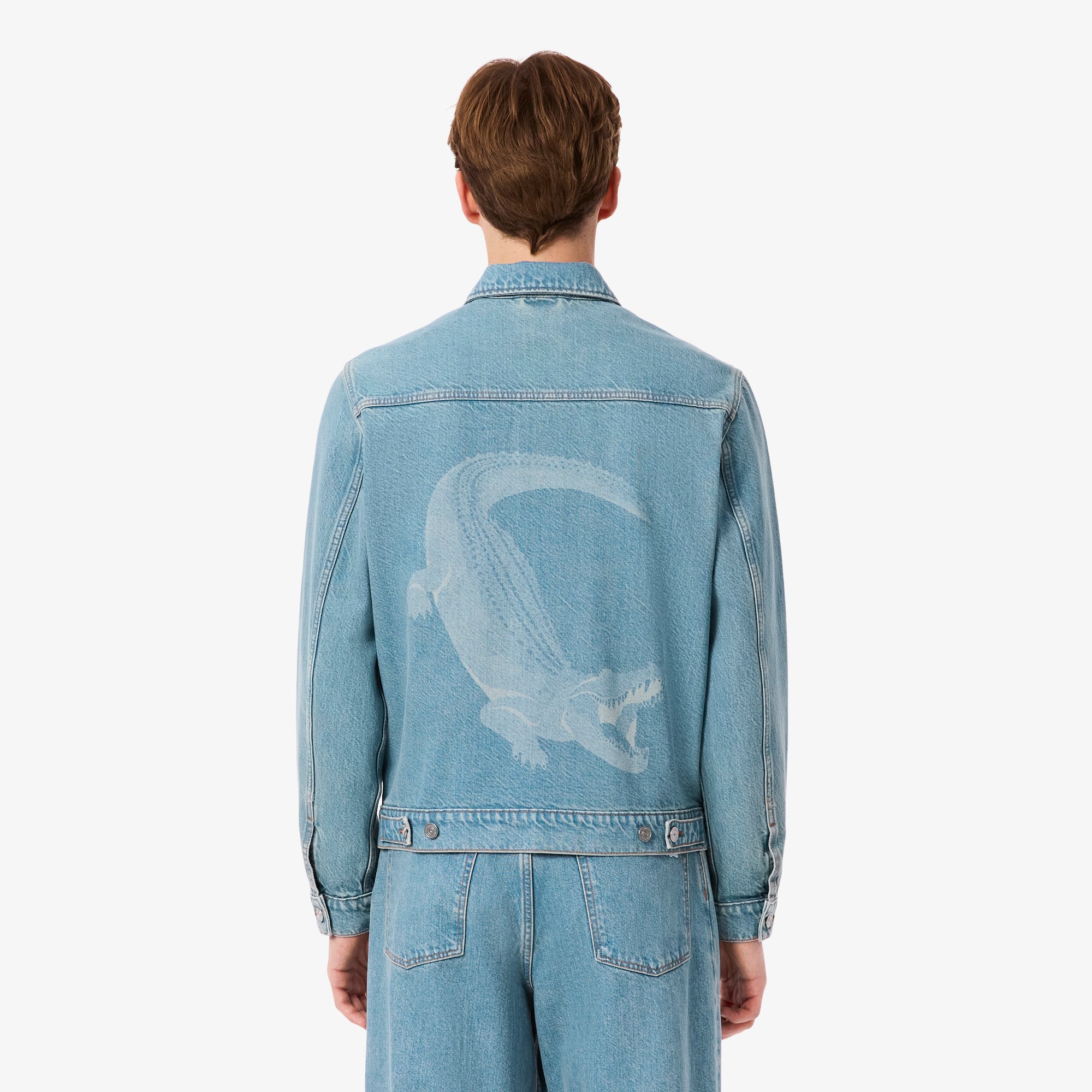 LACOSTE インディゴ ピケ カバーオール Men's Crocodile Denim Jacket - Jackets & Coats - New In 2025 | Lacoste