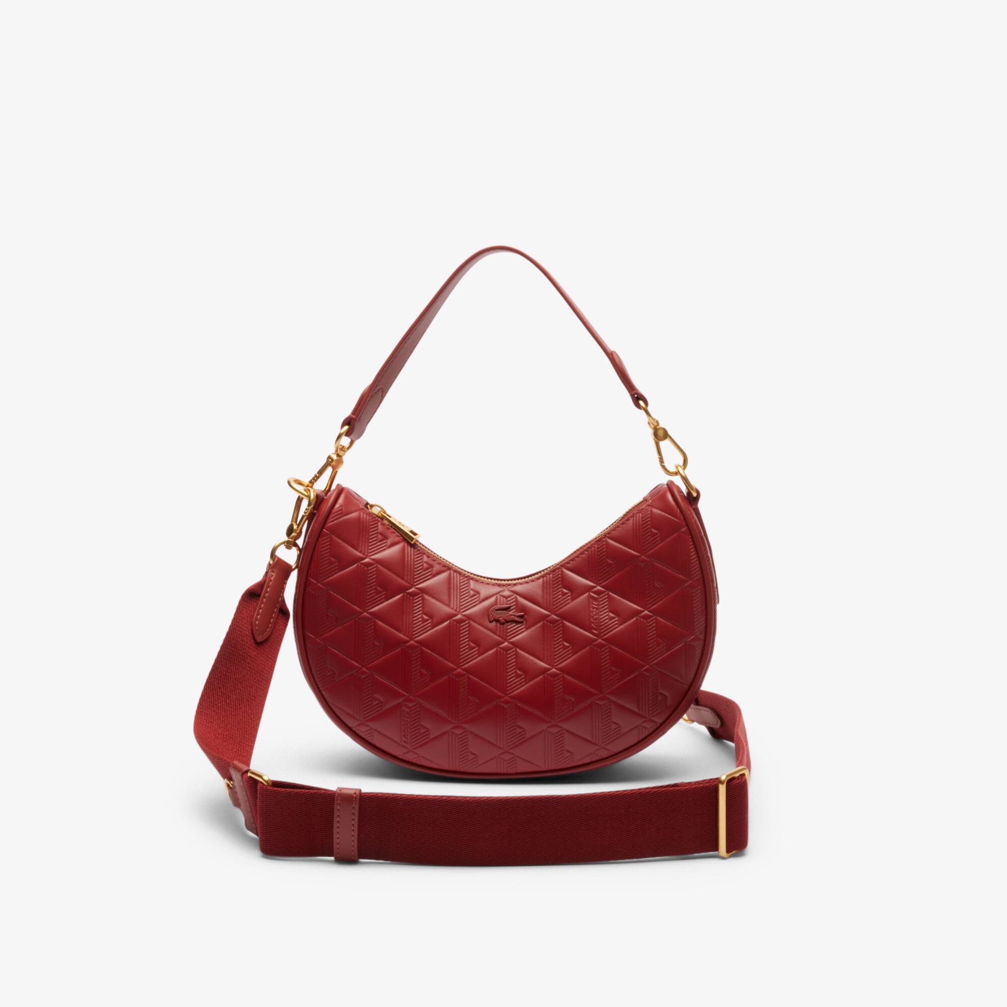 Maheki Embossed Leather Half Moon Bag - Bags - New In 2025