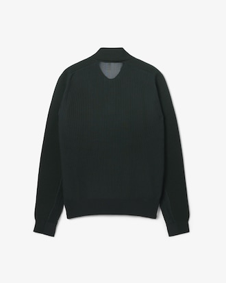 Runway Wool Blend Polo Collar Sweater