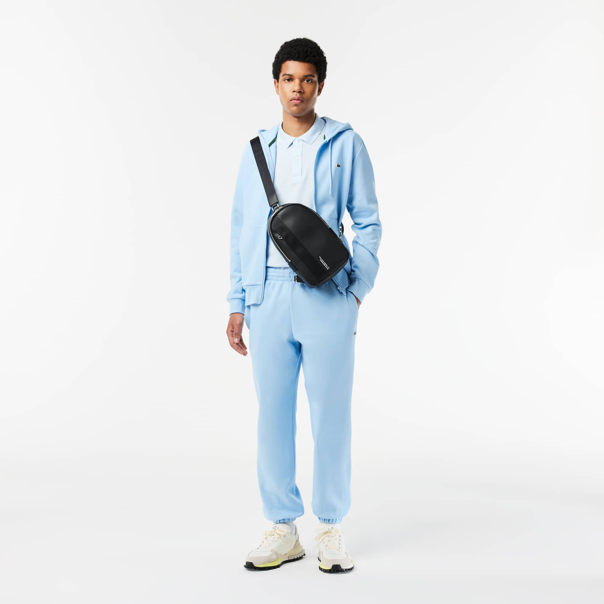 LACOSTE レザー バックパック グレー LACOSTE 最大51%☆8/18まで ラコステ リュック メンズ