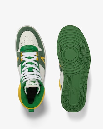 Men's L001 Leather Colorblock High-Top Sneakers