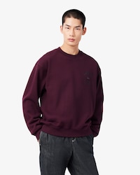 Sudadera de Cuello Redondo de Felpa con Bordado