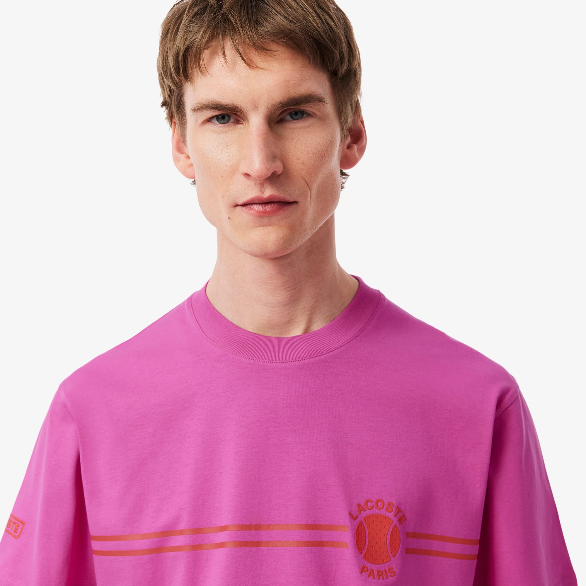 Men's Printed Embroidered Cotton Jersey T-Shirt - T-shirts - New