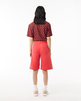 Shorts largos de mezclilla con tinte natural