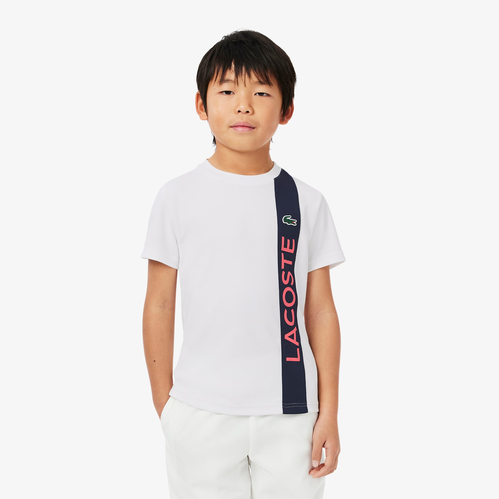 Lacoste Kids' Ultra Dry Piqué Tennis T-shirt - 5 Years In White