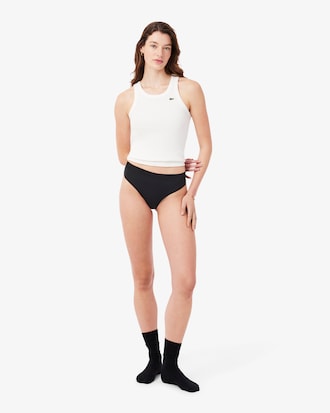 Logo Waist Microfiber String Briefs