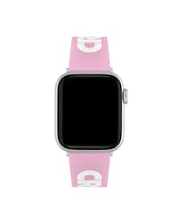 Unisex Croc Print Pink Silicone Apple Watch Strap