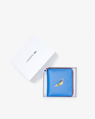 Billetera con cierre Lacoste Holiday Badge para hombre