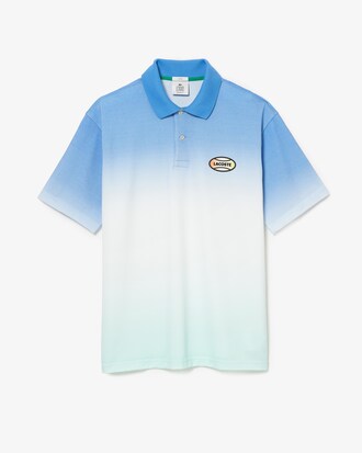 Polo unisex Lacoste L!VE de corte holgado en algod&oacute;n con estampado degradado