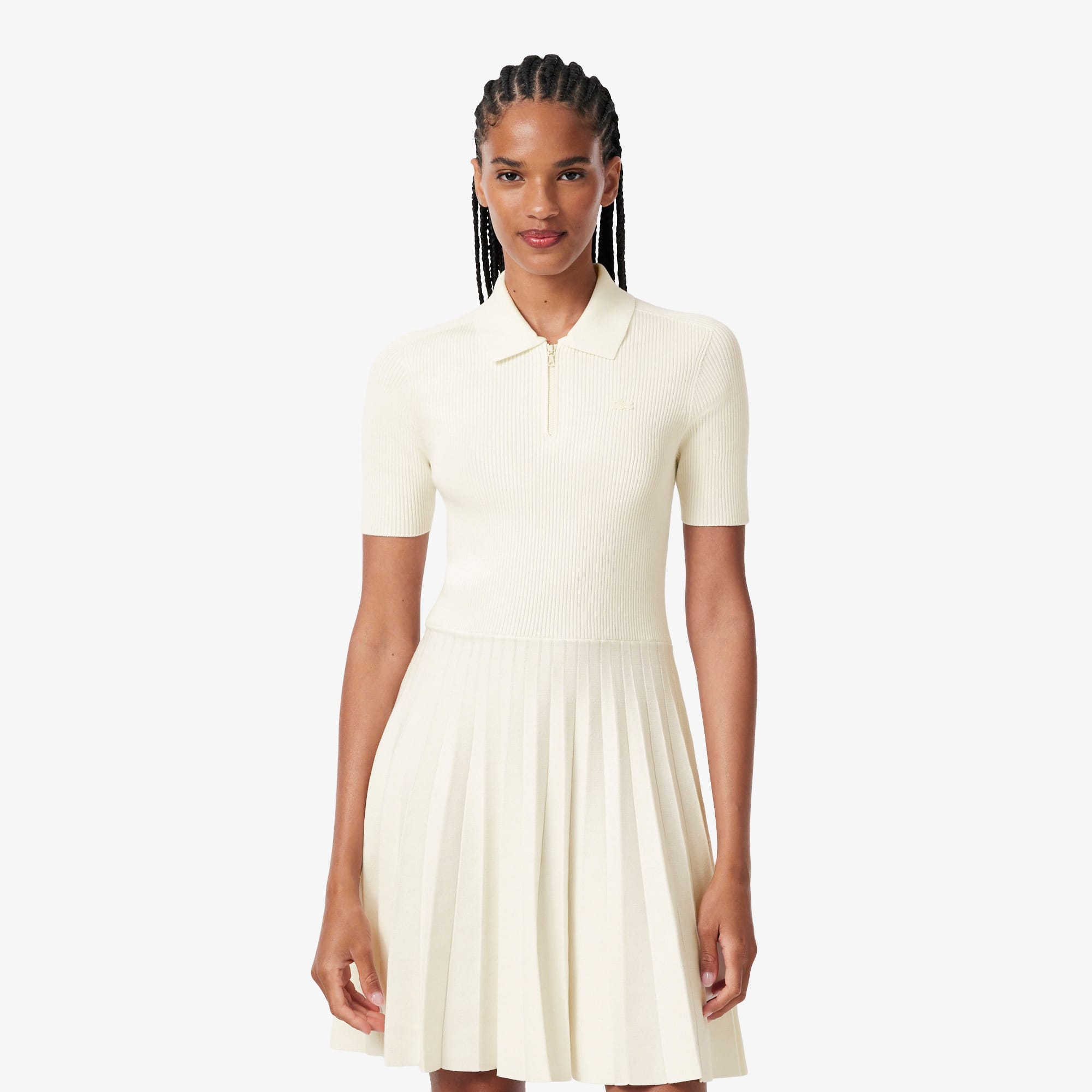 Women's Pleated Polo Collar Dress - Dresses - New In 2026 | Lacoste