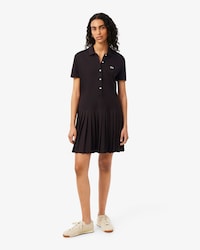 Stretch Piqu&eacute; Pleated Polo Dress