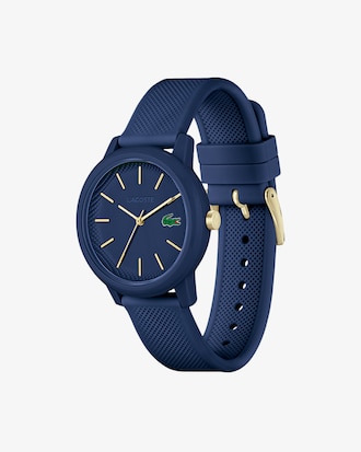 Montre femme Lacoste.12.12 avec bracelet en silicone bleu